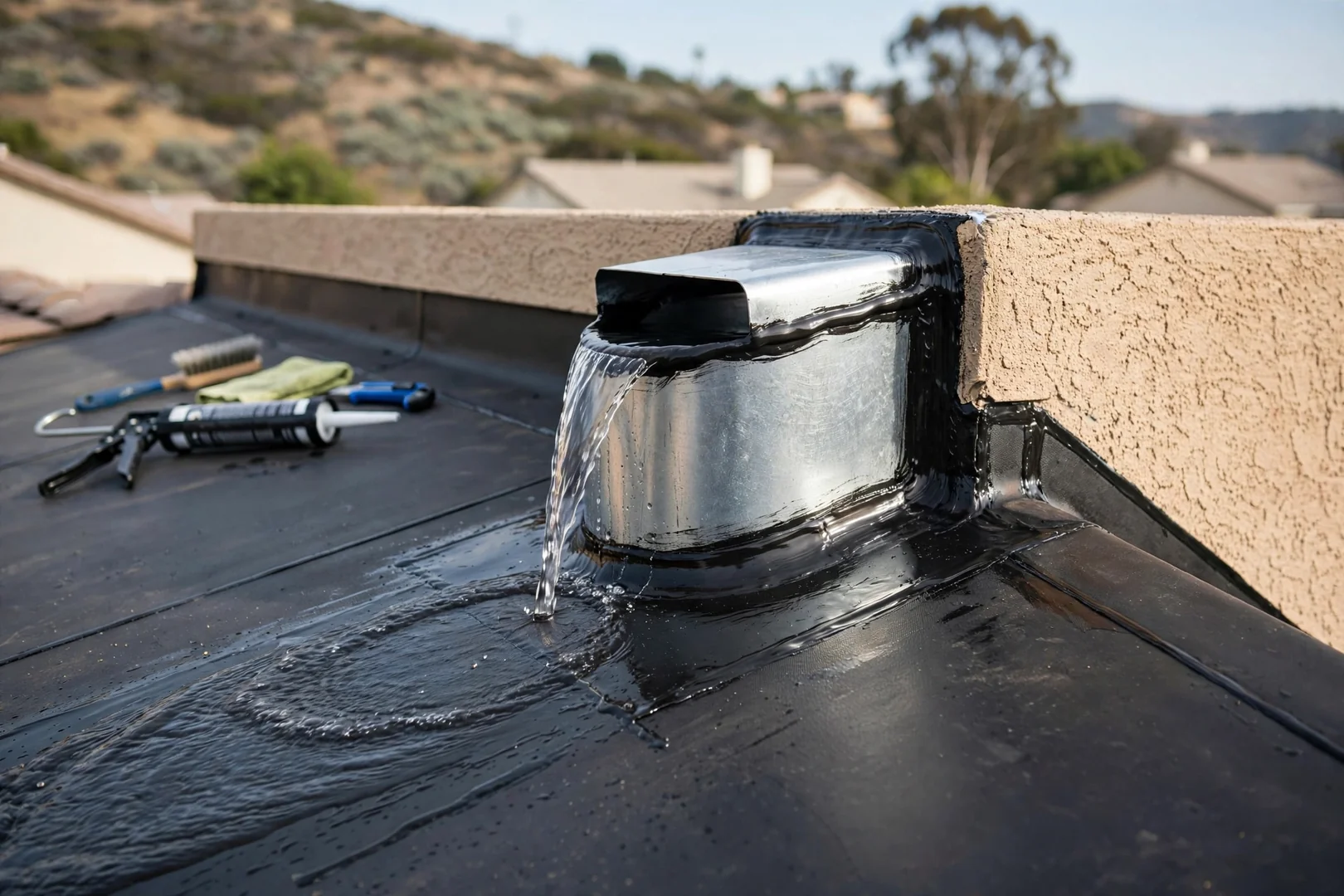 Low-Slope Drainage Correction and Scupper Rebuild
