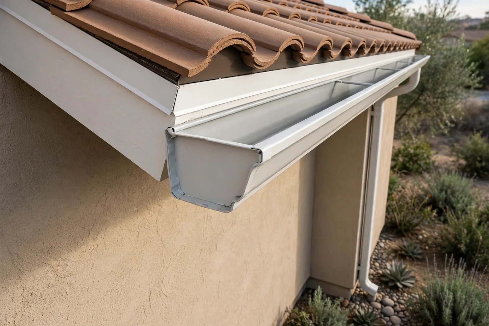 Corner Overflow Correction and Re-Pitched Gutter Run