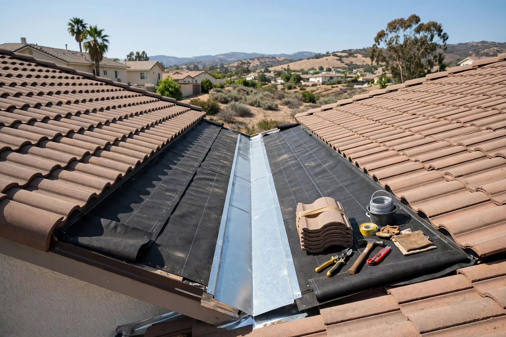 Valley Flashing Rebuild After Interior Ceiling Stains