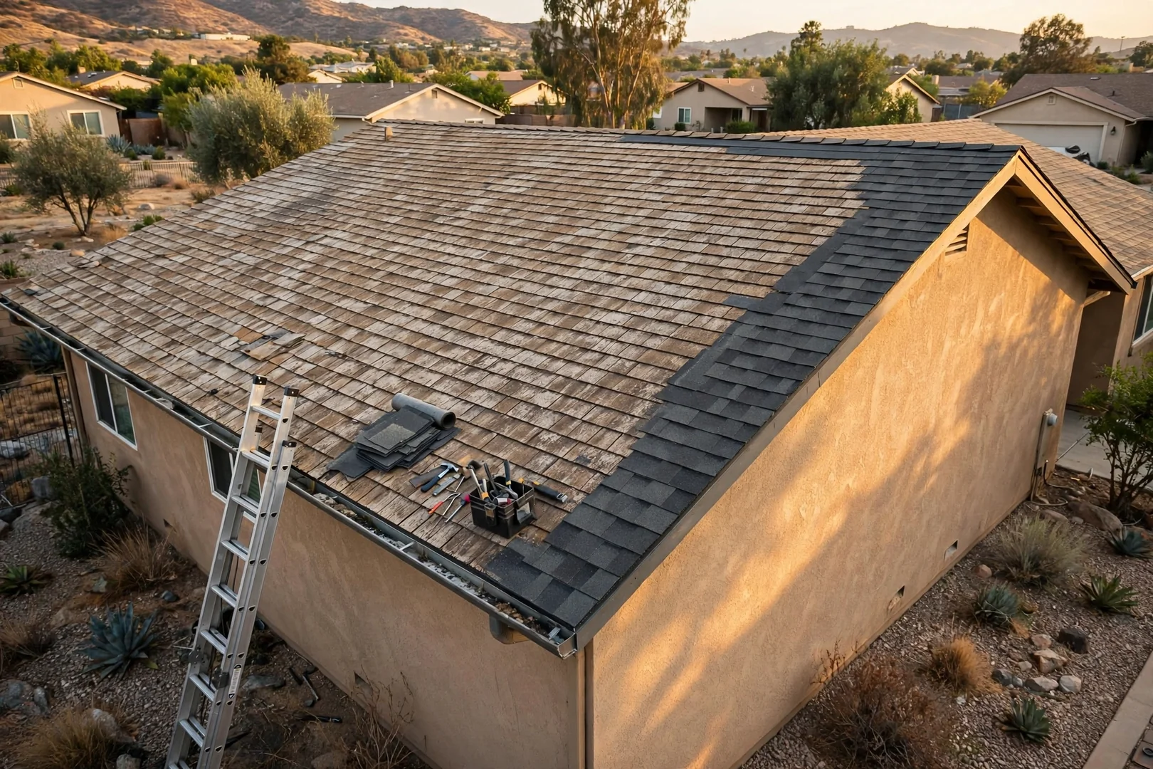Storm-Related Shingle Repair on a Murrieta Tract Home