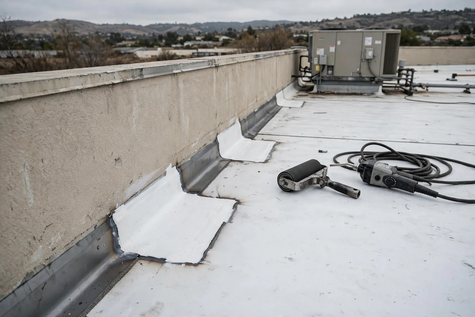 Low-Slope Section Repair on a Small Murrieta Commercial Building