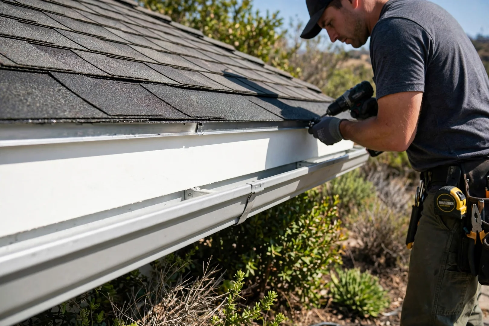 Eave and Fascia Repair Tied to Gutter Overflow